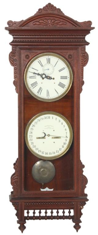 Waterbury Calendar No. 57 Double Dial Clock