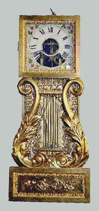 Birge, Mallory & Co. J. Ives Lyre Clock, Copy
