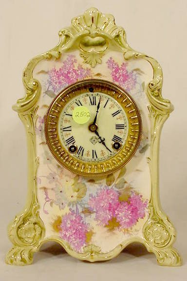 Ansonia La Forge Royal Bonn China Case Clock