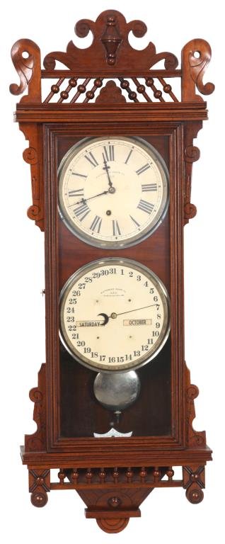 Waterbury No. 32 Double Dial Calendar Clock
