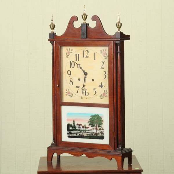 Mid 1900 copy of early pillar and scroll clock