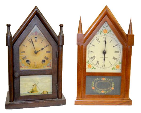 Gilbert & Seth Thomas Miniature Gothic Clocks