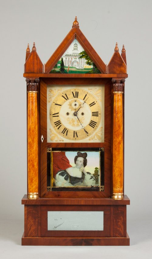 Rare Spencer & Hotchkiss Co., Salem Bridge, CT, Gothic Clock