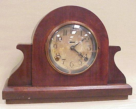 Waterbury Mantle Clock, 10 Â¼” Tall, 14″ Long