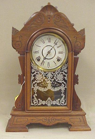 Gilbert Kitchen Clock, Gingerbread Case, 20″ Tall,