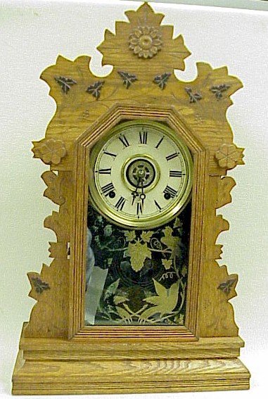 8-Day, Gilbert Mantle Clock, Gingerbread Case