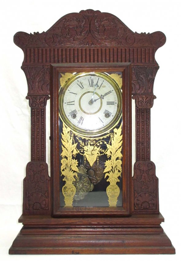 Gilbert Oak Gingerbread Clock