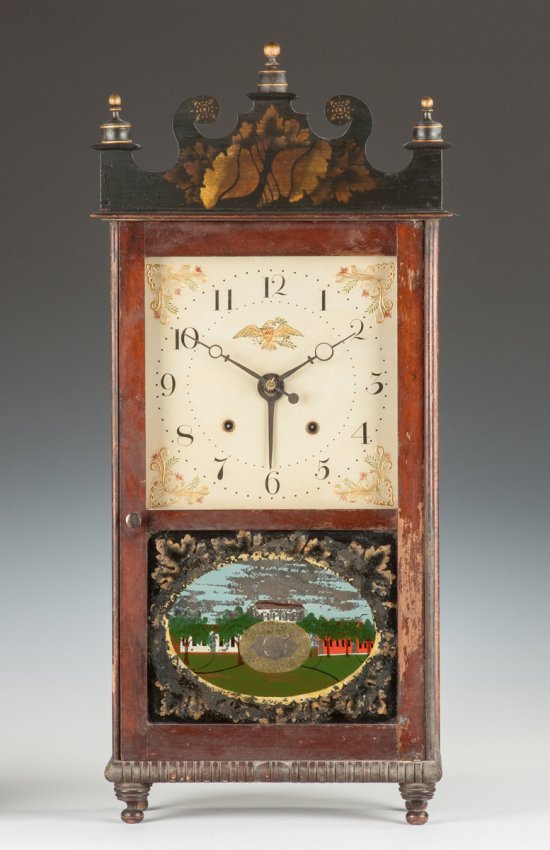 Rare William Sherwin Alarm Shelf Clock, Buckland, MA