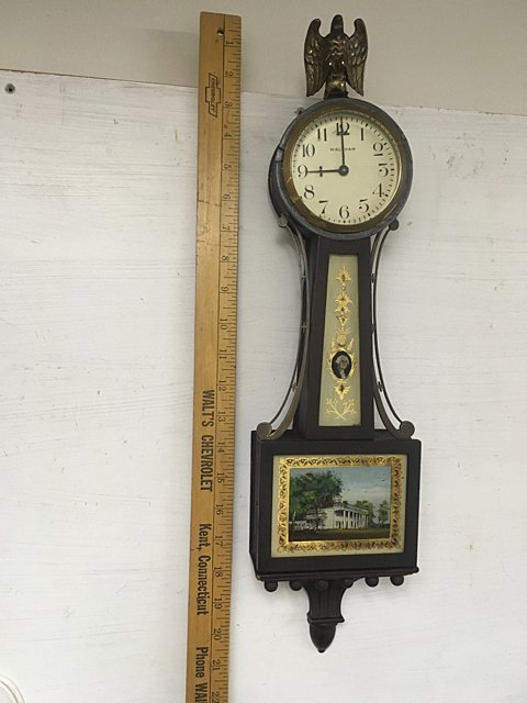 Miniature Waltham Banjo Clock