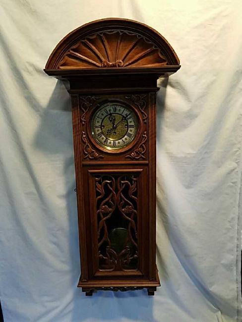 Antique German Gustav Becker 3 weight wall clock