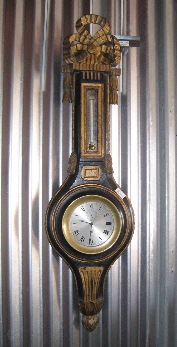 Wall clock and thermometer