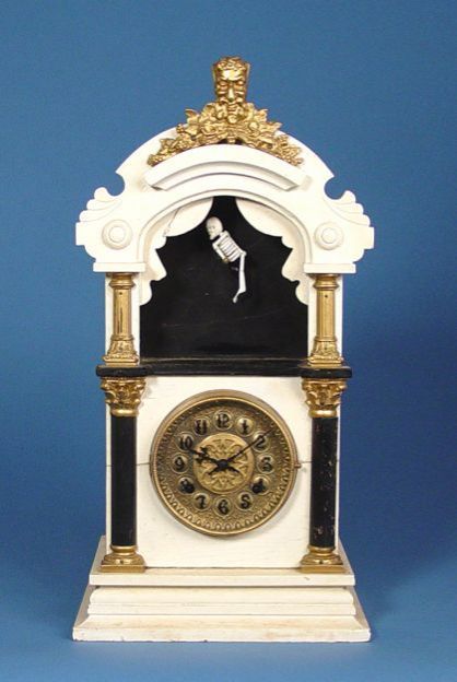 Rare New Haven Dancing Skeleton Clock