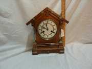 Bird Cage Clock in Oak Case by Junhans Germany