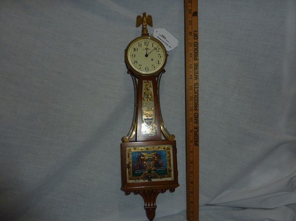 Rare Miniature Waltham Keywound Banjo Clock