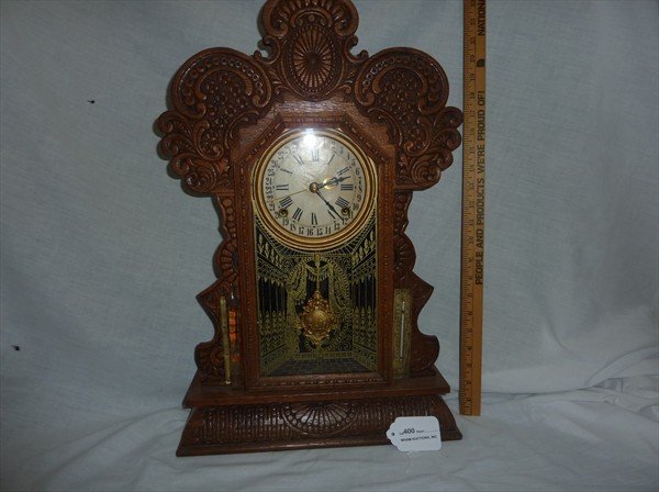 Gingerbread Mantle Clock by Ingraham