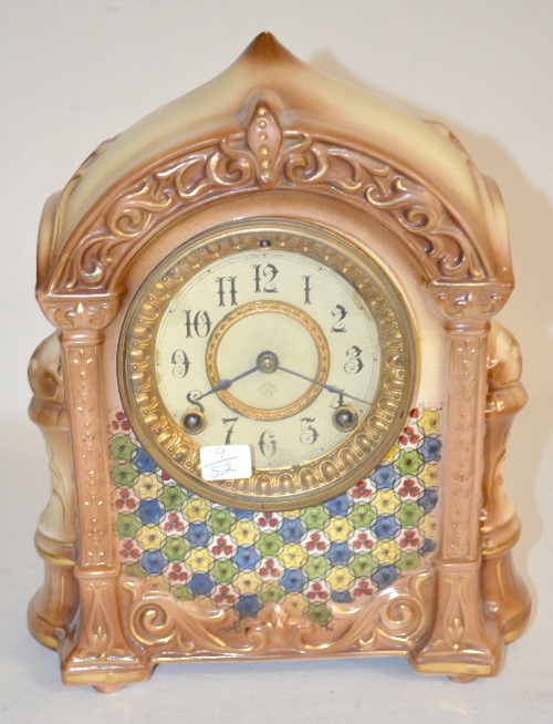 Antique Ansonia “ABia” Porcelain Shelf Clock
