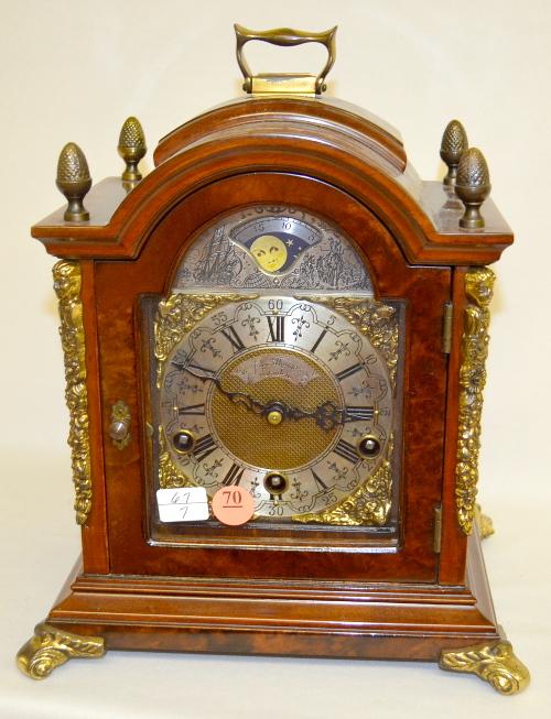 Antique John Thomas Moon Phase Bracket Clock