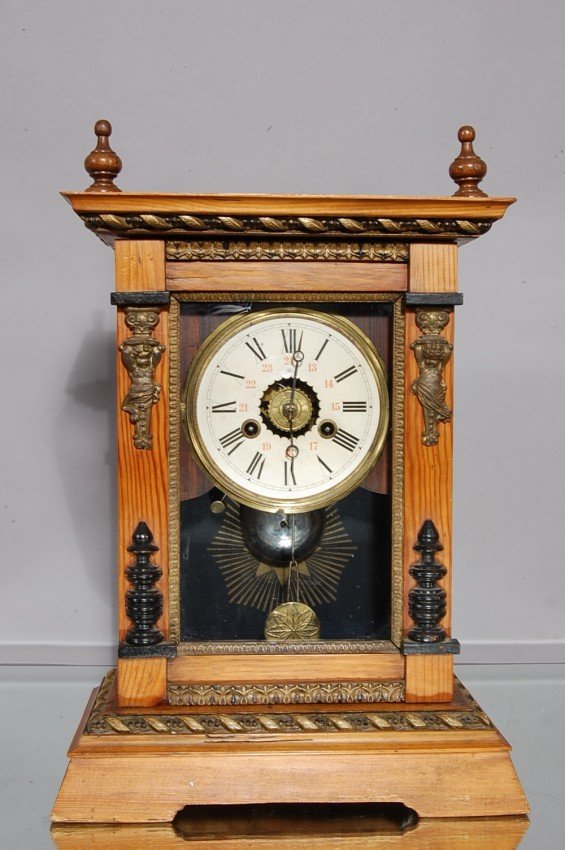 Junghans Victorian Pine Shelf Clock