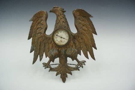 UNIVERSAL NOVELTY SPELTER EAGLE CLOCK