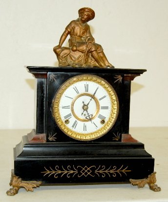 Kroeber Enameled Iron Clock