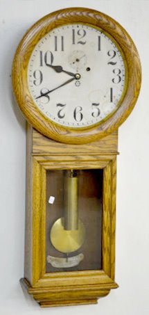 Oak New Haven “Saturn” Weight Clock