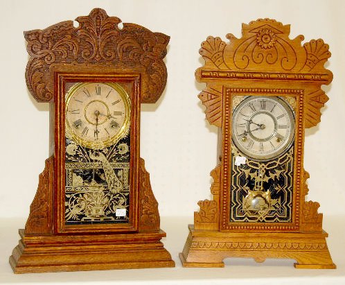 2 Gilbert Oak Kitchen Clocks