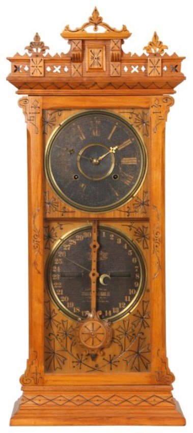 Ithaca No 6 1/2 Shelf Belgrade Calendar Clock