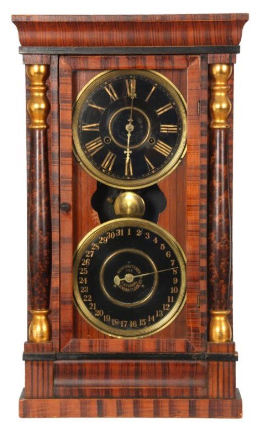 National Calendar Clock Co. Column Clock