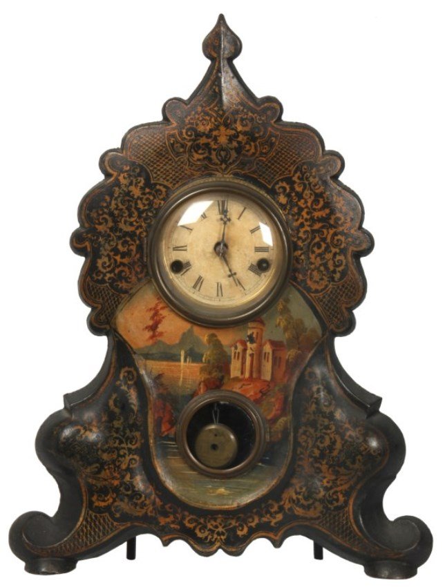 Jerome Iron Front Mantle Clock