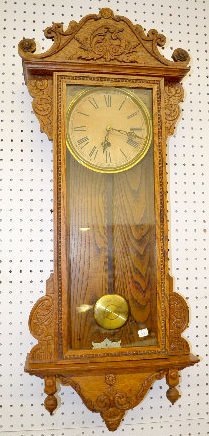 Waterbury “Alton” Oak Hanging Clock