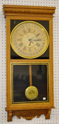 Sessions “Regulator E” Oak Calendar Clock