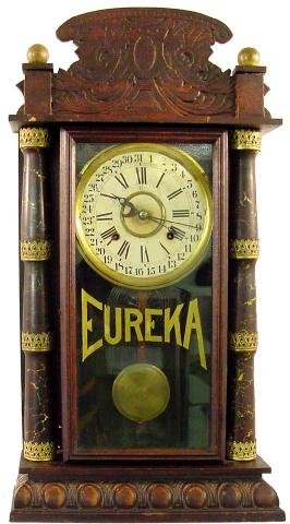 Gilbert Eureka Faux Marbled Calendar Clock