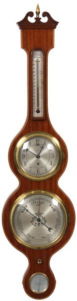 J.E. Caldwell Mahogany Clock & Barometer
