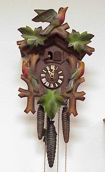 Cuckoo Clock Triple Weights, 16″ Tall, 9″ W