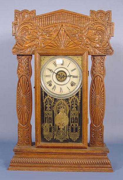 Ingraham Oak Pacific Mantle Clock