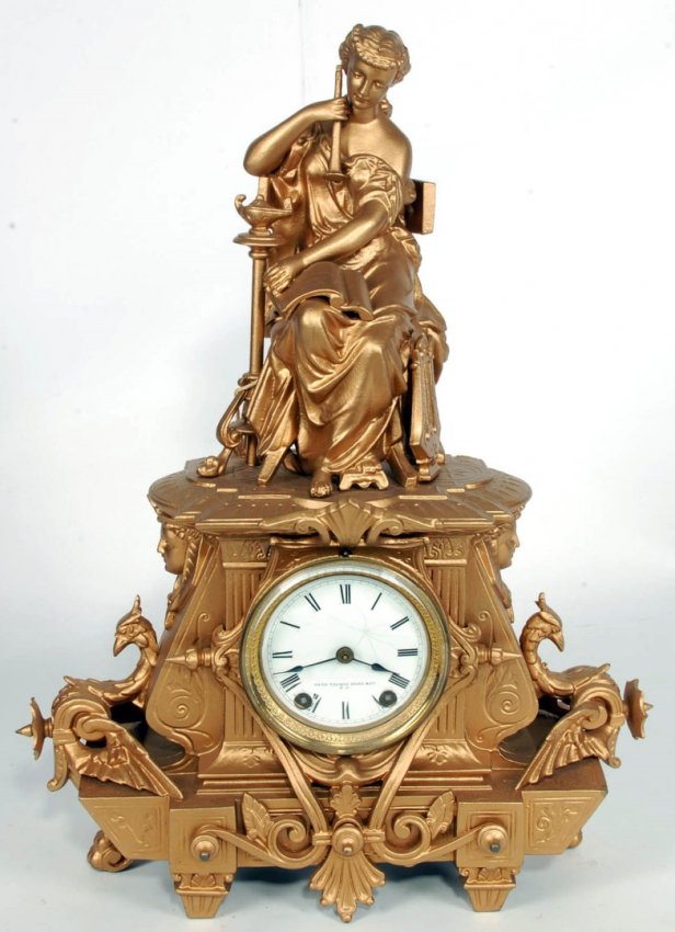 A SETH THOMAS FIGURE CLOCK NUMBER 8028