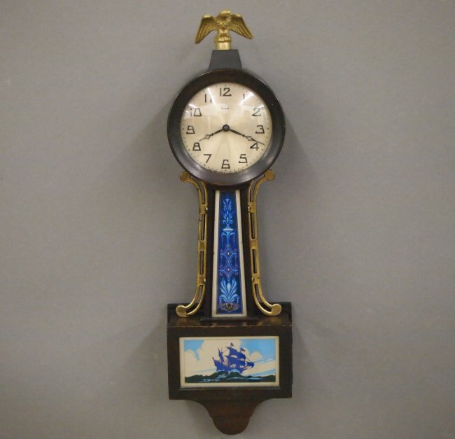 New Haven mini banjo clock
