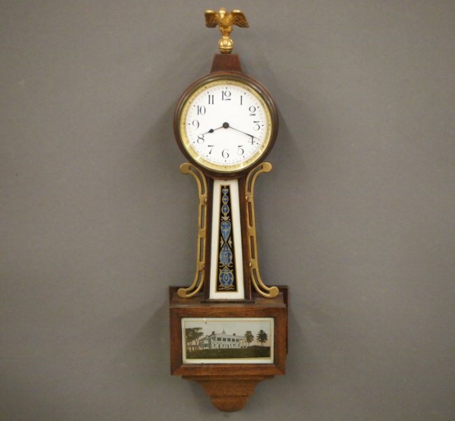 New Haven mini banjo clock