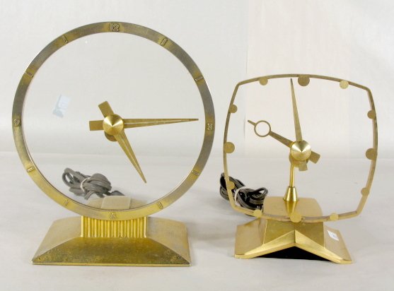 2 Jefferson “Golden” Electric Clocks
