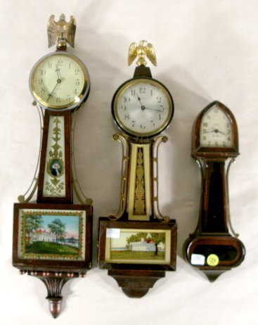 3 Mini Banjo Clocks