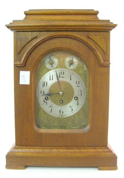 Mahogany Junghans Chime Clock w/5 Rods