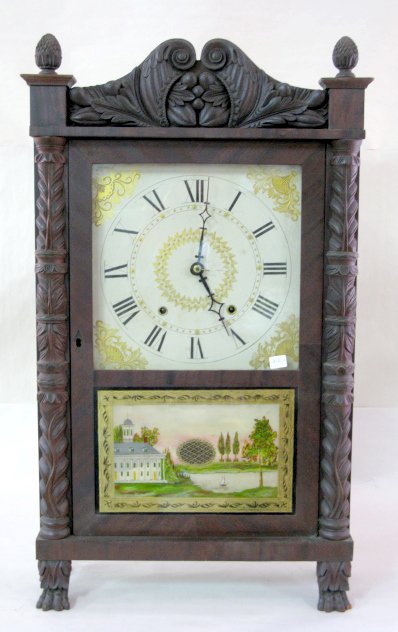 Eli Terry Carved Pillar Shelf Clock