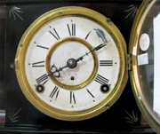 Kroeber “Pavonia” Enameled Iron Clock