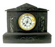 Waterbury Black Slate Mantle Clock