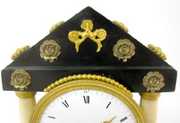 French Empire Marble Column Clock