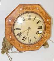 M.O.P. Inlaid Clock w/Weights