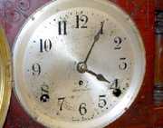 Seth Thomas Adamantine Mantle Clock w/Lions Heads