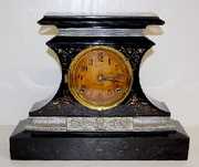Ansonia Rosalind Enameled Iron Case Clock