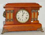 Seth Thomas Column & Lion Head Mantle Clock