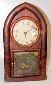 Walnut Veneer E.C. Brewster & Co. Beehive Clock